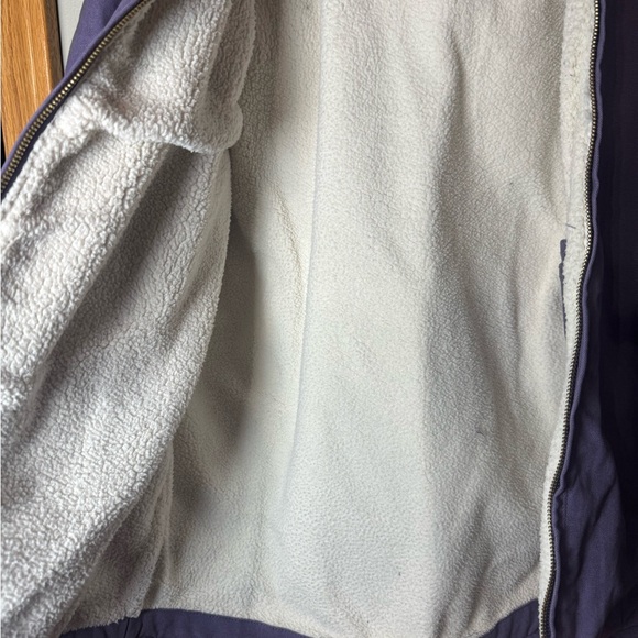 Sherpa Purple Lined Hooded Jacket Kids L Zip Up Barn Winter Coat Blue Mountain - Picture 6 of 16